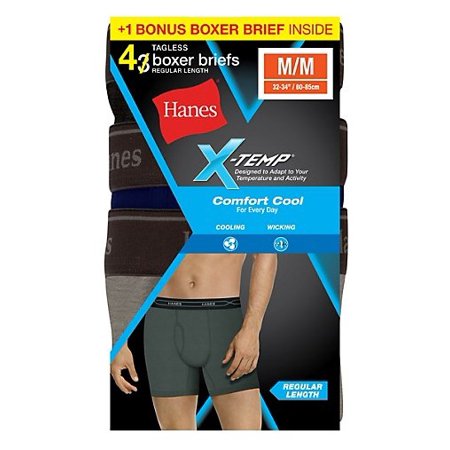 Hanes Hanes Men S X Temp Comfort Cool Boxer Brief 4 Pack