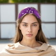 thumbnail image 2 of Unique Bargains 1 Pc Headband Wide-brimmed Hair Accessories for Women Deep Purple, 2 of 5
