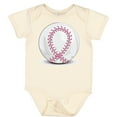 thumbnail image 3 of Inktastic Pink Breast Cancer Ribbon Baseball Boys or Girls Baby Bodysuit, 3 of 5