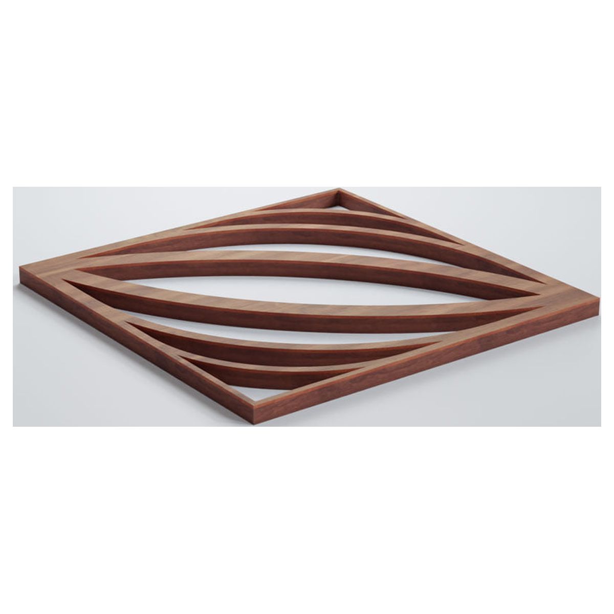 Ekena Millwork 7 3/8"W x 7 3/8"H x 3/8"T Extra Small Otis Decorative Fretwork Wood Wall Panels, Walnut