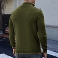thumbnail image 5 of Pullover Sweaters for Men Quarter-Zip Long Sleeve Solid Casual Knit, 5 of 8