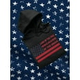 thumbnail image 3 of Land Of The Free Banner Hoodie Men -Image by Shutterstock, Male Medium, 3 of 4