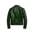 thumbnail image 5 of Men'S Distressed Brown Leather Jacket with Multiple Pockets for Winter Fashion Green XXXL, 5 of 6
