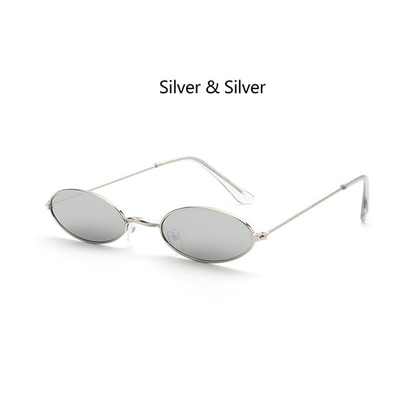 Gafas de sol ovaladas con montura pequeña para hombre y mujer, lentes de sol Retro con protección UV400, diseño de moda, Estilo Vintage, accesorios de verano, 1 unidad