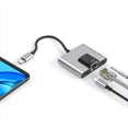 thumbnail image 2 of 3X Adaptador de Red LAN Tipo C una Ethernet Hub USB C una Estación de Acoplamiento de Carga Rápida PD de Audio de 3,5 mm para Teléfono Móvil Portátil, 2 of 5