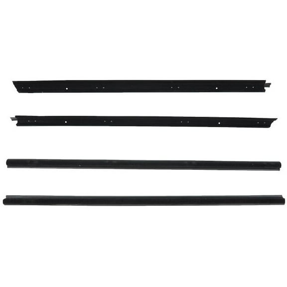 Door Window Belt Weatherstrip 4 Piece - Compatible with 1987 - 1995 Jeep Wrangler 1988 1989 1990 1991 1992 1993 1994