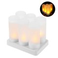 thumbnail image 2 of 6 Pcs Rechargeable Flameless Candles Realistic Flickering Yellow Led Cordless Tealight Candles With, 2 of 5