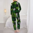 thumbnail image 6 of Goofa Tropical Leaves1 Printed Women’s 2 Piece Pajama Set Super,Pajamas Women's Long Sleeve Sleepwear Soft Button Down Loungewear Pjs Lounge Set Nightwear-Large, 6 of 9