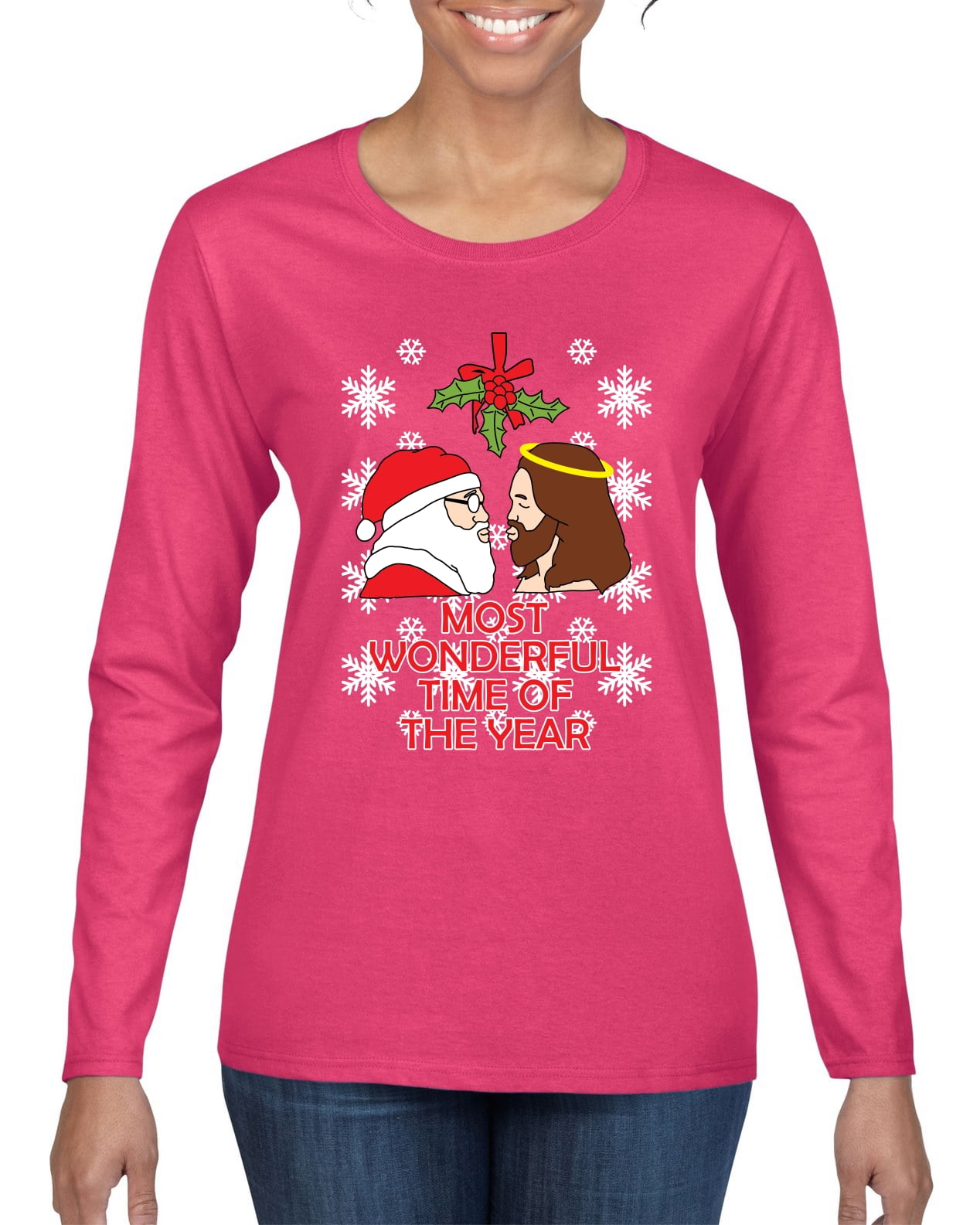 santa and jesus christmas sweater
