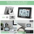 thumbnail image 4 of ELEGIANT Wireless Weather Station, Indoor and Outdoor Thermometer with Sensor, Battery Powered, Weather Forecast, Atomic Clock, Moon Phase, Dual Alarm Clock, 4 of 7