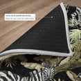 thumbnail image 6 of Addison Rugs Dream Shag Premium Machine Washable Transitional Palms & Zebras Midnight Round Rug, 8' x 8', 6 of 8