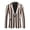 Brown, variant on Men's Striped Notched Lapel Single-Breasted Blazer, 1-Button Formal Jacket with Back Vent & Functional Pockets