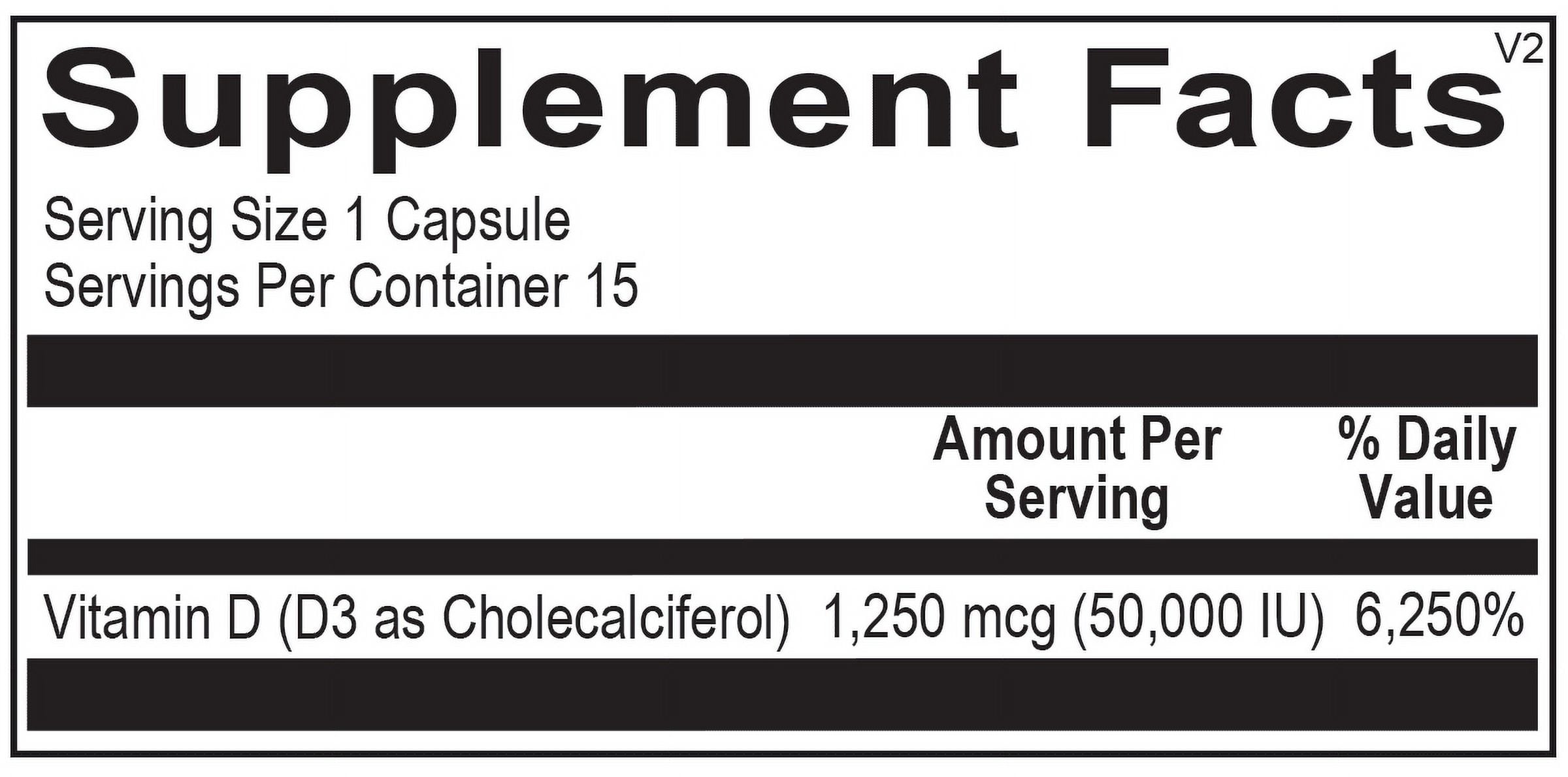 Ortho Molecular - Vitamin D3 50,000 IU - 15 Capsule Blister Pack
