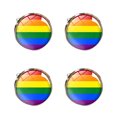 thumbnail image 1 of CIMAXIC Chemises Boutons de Manchette 2 Paires Décorations du Mois de la Fierté Arc-en-Ciel Motif Arc-en-Ciel Boutons de Manchette pour Costumes,0.71"X0.67"X0.39 Pouces, 1 of 4