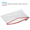 thumbnail image 4 of Unique Bargains Mesh Zipper Bag Plastic Zip File Pouch Document Folders Home Office Travel Red, 4 of 6