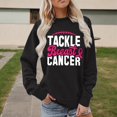 thumbnail image 2 of Bibifish Sweatshirts For Women Cancer Letter Print Fall Soft Crewneck Sweatshirts Casual Long Sleeve Pullover Tops, 2 of 4