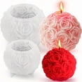 thumbnail image 1 of 2 moldes de silicona for velas con forma de bola de rosa, adecuados for hacer velas hechas a mano, jabones hechos a mano, decoración del hogar y artesanías de resina., 1 of 6