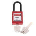 thumbnail image 1 of koolsoo Safety Lockout Stainless Steel Keyed Different Padlock with 1.5-Inch Shackle, 7 Red, 1 of 9