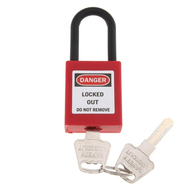 De Bloqueo / Etiquetado, Con Lve, Separación De Grillete De 1 ", Cuerpo Plástico, Acero Inoxidable, Amarillo Naranja Rojo Bnc Macarena Candado de seguridad