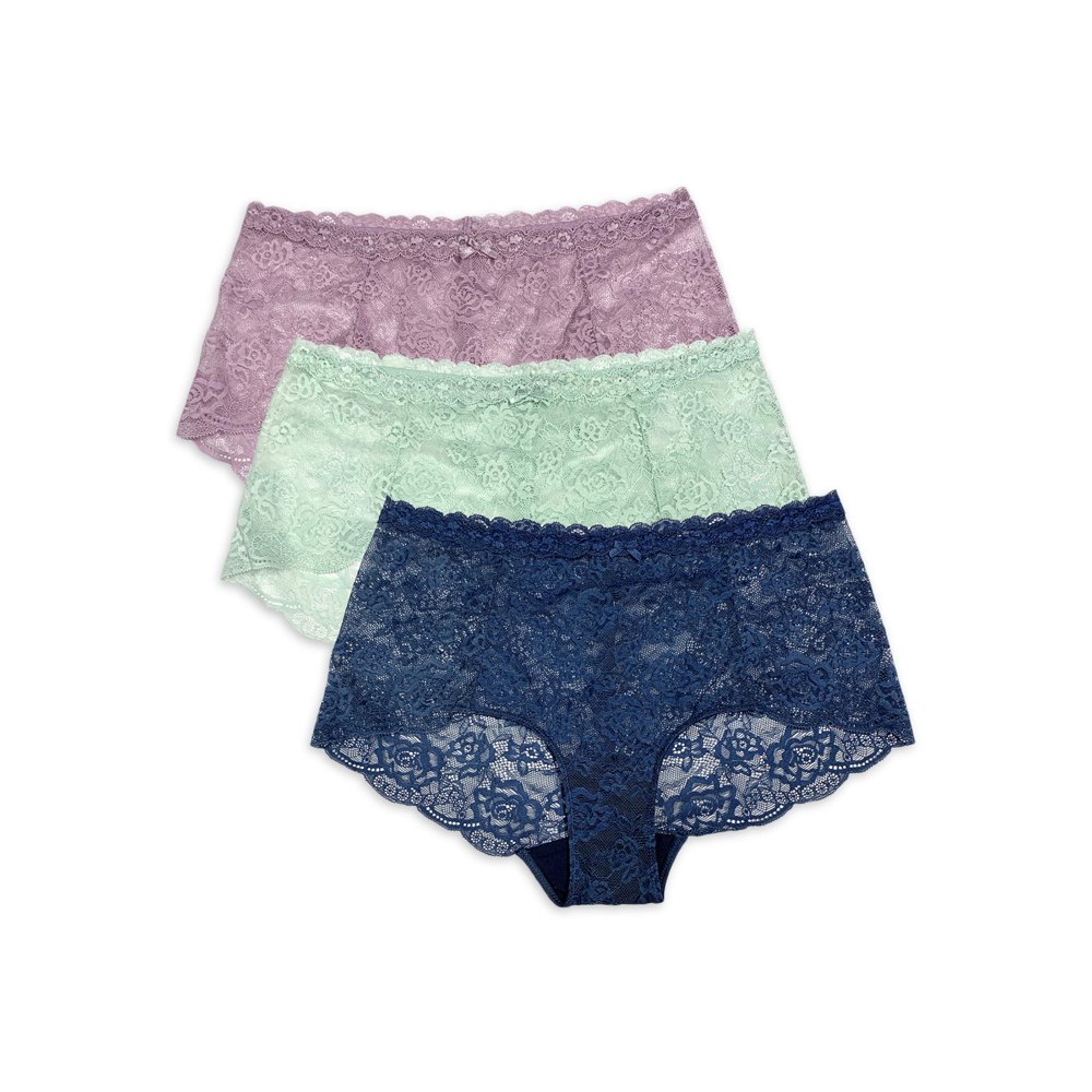 Secret Treasures Secret Treasures Women's Lace Boyshort Panties, 3
