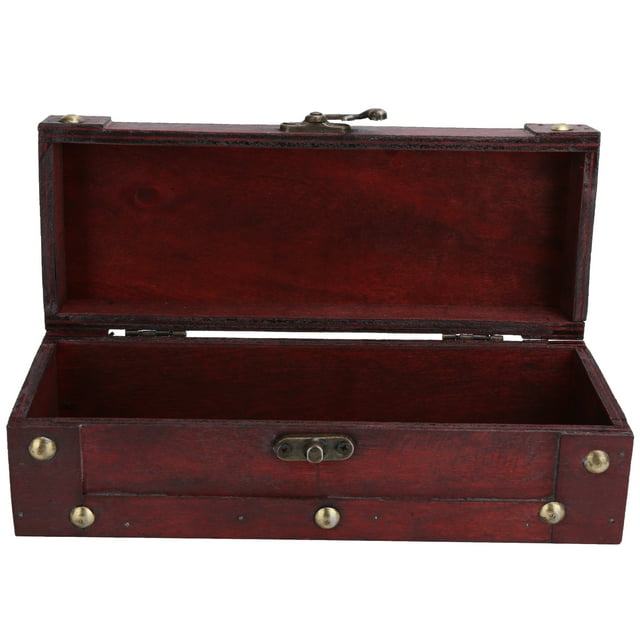 Caja de Madera de Imitación Vintage, Caja de Almacenamiento de Madera de Imitación, Caja de Almacenamiento Vintage, Organizador de Adornos de Joyería de Estilo