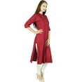 thumbnail image 5 of Bimba Women Button Down Rayon Kurta Kurti 3/4 Sleeve Formal Indian Casual Tunic Top, 5 of 5