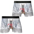 thumbnail image 3 of Playful English Setter Welcomes Winter Snowy Day with Cardinal Bird All Over Print Boxer Briefs Underwear for Men Dad Doberman Dog Lover Gifts - 120177, 3 of 6