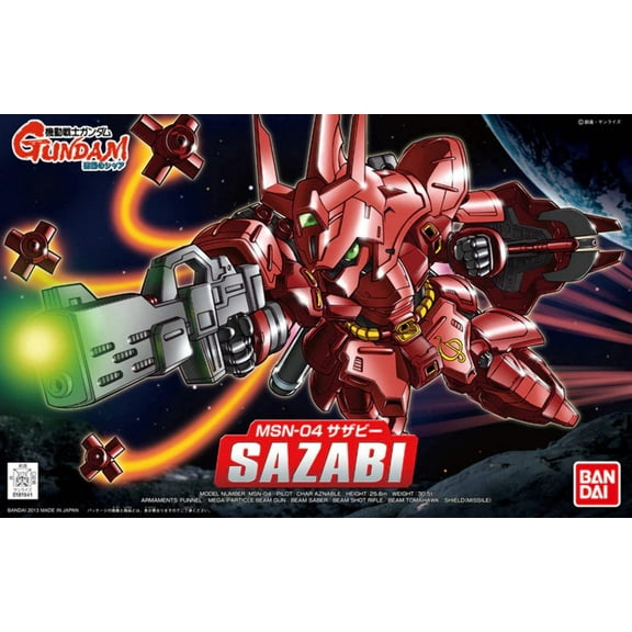 Bandai BAS5058280 BB382 Sazabi SD Action Figure