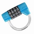 thumbnail image 4 of Candado de combinación de 4 dígitos para maleta de viaje, taquilla de gimnasio, cerradura de seguridad con contraseña, color azul, 4 of 14