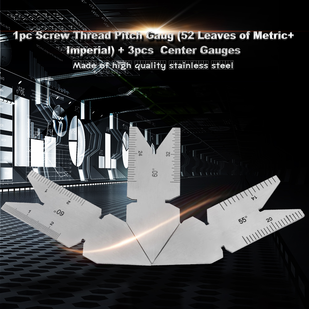 Fugacal Pitch Gauge, Fishtail Gauge Center Gauge, For Cutting Screw