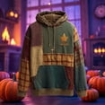 thumbnail image 2 of Landzoo Halloween Hoodies For Men Graphic Print Long Sleeve Hooded Fall Season Tops Men Loose Fit Sweatshirts Size L, 2 of 3