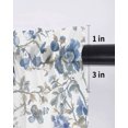 thumbnail image 6 of Blue Floral Birds Sheer Kitchen Tier Curtains 36 Inch length, Rod Pocket Half Curtains Short Drapes, Farmhouse Flowers Pastoral Light Filtering Chiffon Small Window Treatments 2 Panels 27.5"W x 36"L, 6 of 7