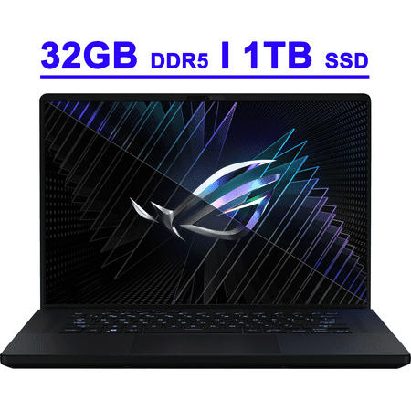 Asus Flagship ROG Zephyrus M16 Gaming Laptop 16" QHD+ 240Hz 3ms DCI-P3 100% 13th Gen Intel 14-core i9-13900H 32GB DDR5 1TB SSD GeForce RTX 4070 8GB Graphic Backlit Thunderbolt Win11 Black