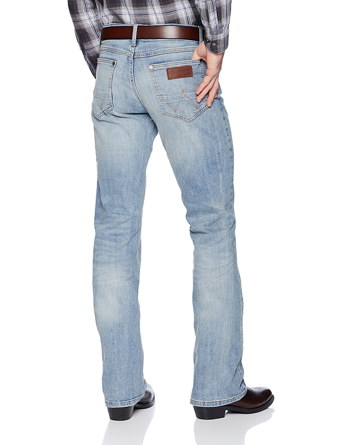 wrangler men's retro slim fit boot cut jeans