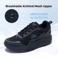 thumbnail image 6 of AOV Men's Shoes Walking Arch Support Orthotic Sneakers Plantar Fasciitis Wide Tennis Shoes for Heel and Foot Pain Relief AllBlack 10, 6 of 8