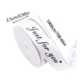 thumbnail image 3 of Polyester Gift Wrapping Ribbon, Elegant Letter Print for Wedding Shower Floral Bouquet Holiday Decor, White, JKODE, 3 of 6