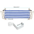 thumbnail image 2 of Uxcell Foot Hammock Under Desk, Adjustable Foot Rest Sling with Hooks Portable Desk Footrest, Blue White Style 1, 2 of 6