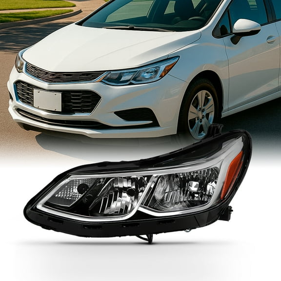 AKKON - For 2016 2017 2018 2019 Chevy Cruze Halogen Model Headlight Driver Left Side Replacement