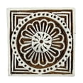 thumbnail image 1 of Floral Textile Printing Block Border Stamp Wood Art Handcarved Scrapbook Stamp, 1 of 3