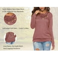 thumbnail image 3 of ONLYSHE Long Sleeve Sweatshirts for Women Crewneck Tee Shirts Solid Color Pullover Tunic Tops, 3 of 8