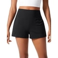 thumbnail image 1 of Shorts CRZ YOGA Butterlift de tiro alto negro mediano, 1 of 5