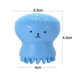 thumbnail image 2 of ACDANC 2026 New Silicone Face Scrubber for Men Facial Cleansing Brush Silicone Face Wash Brush Manual Waterproof Cleansing Skin Care Face Brushes for Cleansing and Exfoliating, Blue, 2 of 7