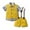 Yellow, variant on Lilgiuy Boys Gentleman Outfit Short Sleeve Printing Shirts Strap Shorts Three-piece Set for Photography Performance