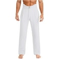 thumbnail image 5 of Aislor Men's Latin Ballroom Dance Pants Professional Jazz Modern Perfomance Trousers White L, 5 of 7