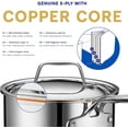 thumbnail image 2 of Legend Stainless Steel 5-Ply Copper Core 3-Quart Sauce Pot With Lid, 2 of 6