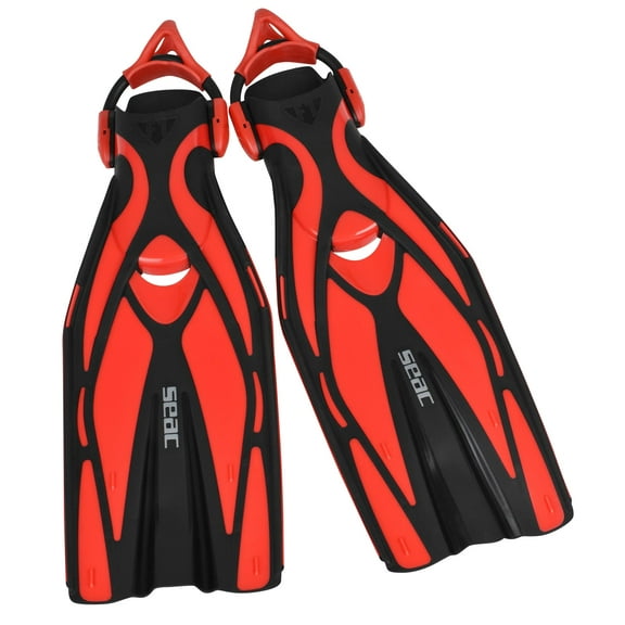 SEAC F1 S Scuba Fins - Red - XSmall/Small