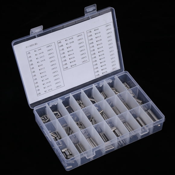 Spring Pin, 280pcs Stainless Steel Spring Tension Pins Set M1.5 M2 M2.5 M3 M4 M5 M6 M8 with Box for Mechanical Industry
