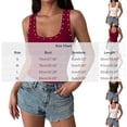 thumbnail image 3 of PBFRDSJ Women's Studded Ribbed Tank Top Y2k Punk Grunge Square Neck Vest Sleeveless Slim Crop Tops for Going Out Casual, 3 of 9