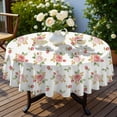 thumbnail image 4 of Pioneer Flower Floral Print Pattern Round Tablecloth 60 X 60 Inch, Wrinkle Resistant Wipeable Table Cloth for Kitchen Dining Picnic Patio Party, 4 of 6