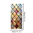 thumbnail image 2 of Stained Glass Window Privacy Film Static Cling - Rainbow Glass Decorative Sun Blocking Window Covering, Non-Adhesive Removable Stickers for Home & Office, 17.7" x 39.4", 2 of 5